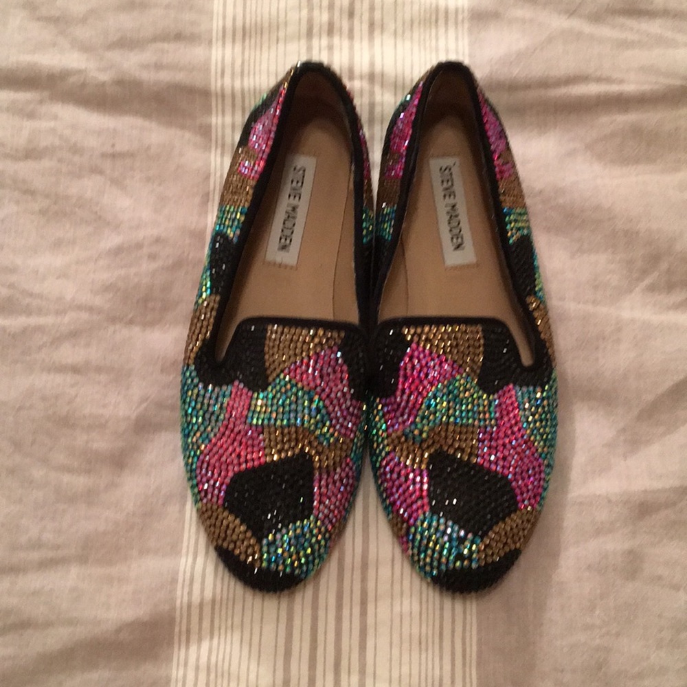 Steve Madden Multi Colored Jeweled loafers